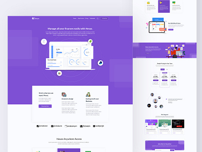 SaaS Software Landing Page 2020 branding clean creative illustration landing page minimal typography ui web webdesign website