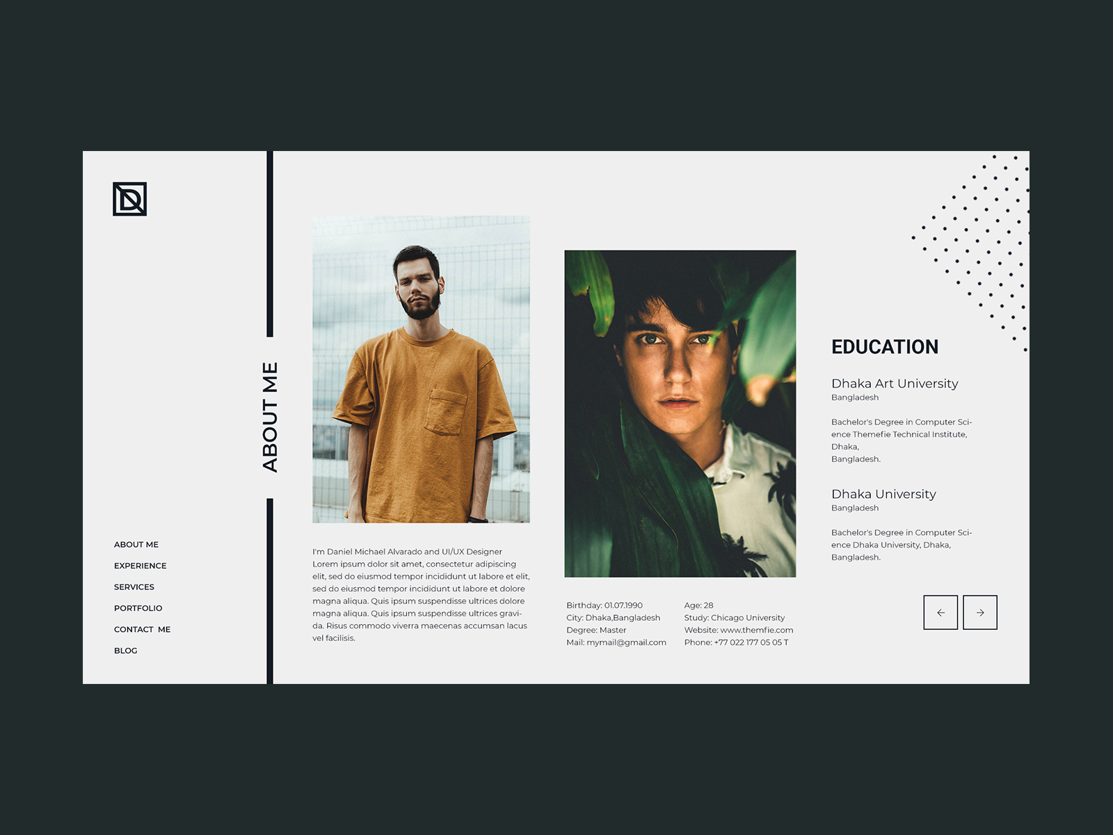 personal-portfolio-by-themefie-on-dribbble