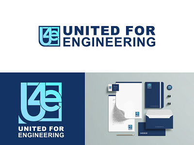 united for engineering branding design flat graphic design illustration illustrator logo minimal vector