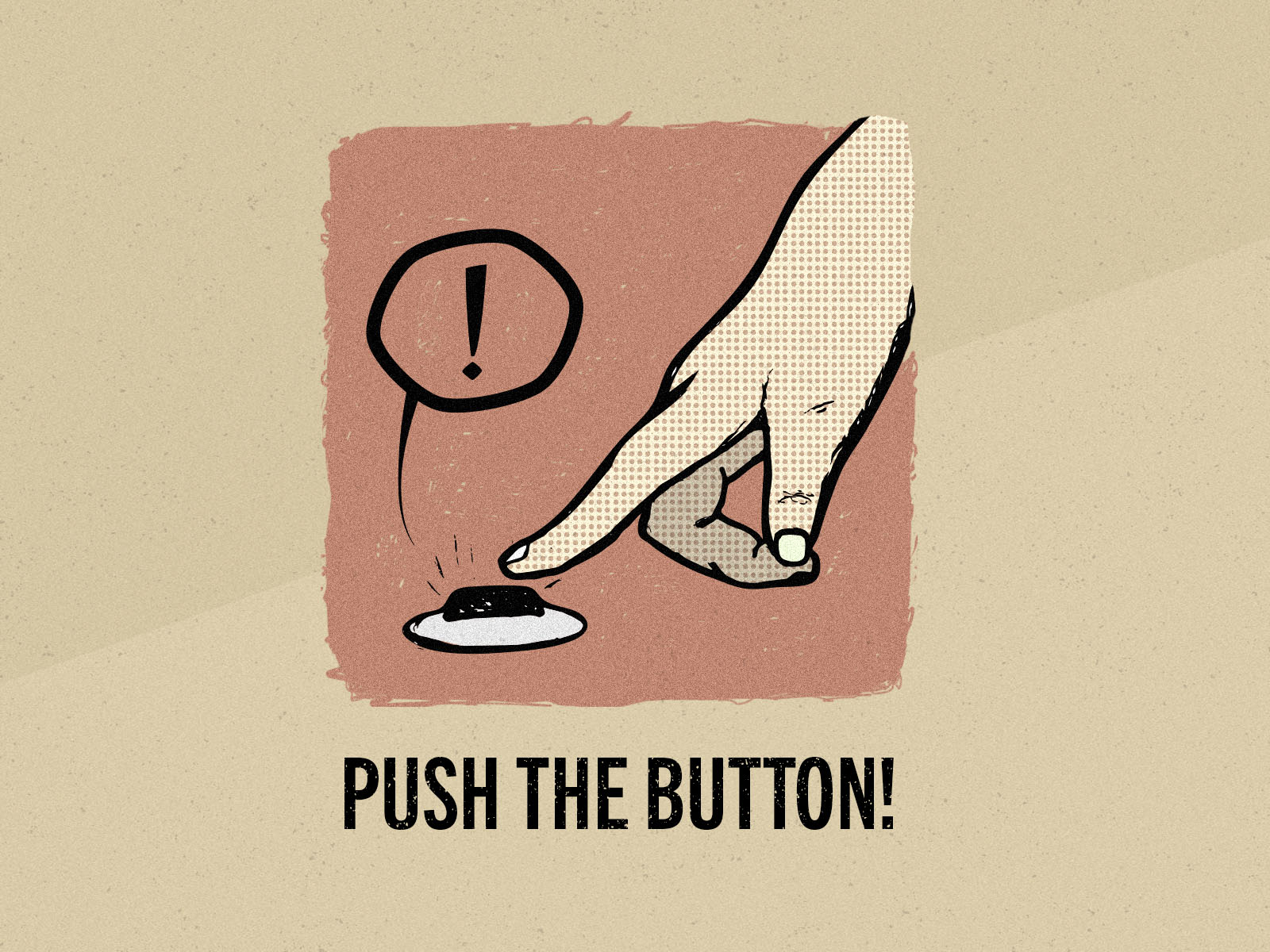 push the button design illustration photoshop