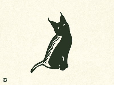 Cool cat design illustration logo