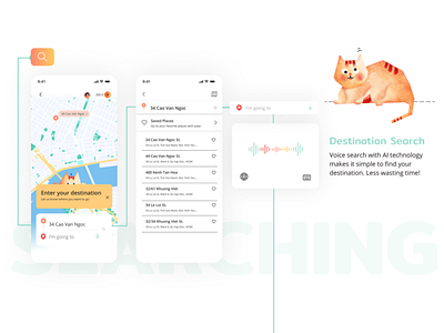 Booking process app design - pet usher app booking app booking flow colorful design cute app design dynamic style for pet graphic design handrawn illustration illustration mobile mobile app design pet app pet transportation rental app ui design userflow ux design