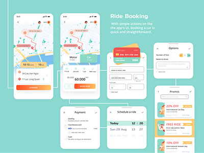 Ride booking process - pet usher animation app booking app booking process branding colorful design cute style dynamic style for pet graphic design handrawn illustration illustration mobile mobile app design pet app transportation app ui ui design userflow ux design