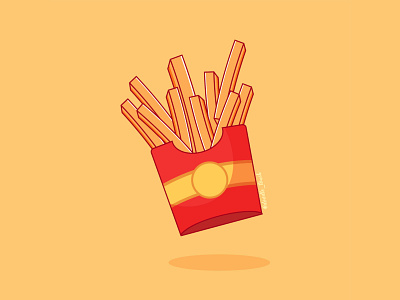 Let friess it..!! adobe illustrator food fries graphic design illustration junk food vector