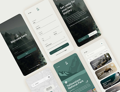 National Park Off-Road | Concept App app clean app design illustration interface map mobile mobile app nature track travel app ui ui design user experience ux ux design visual