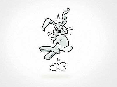 Bunny Scared bunny cartoon design illustration rabbit vector