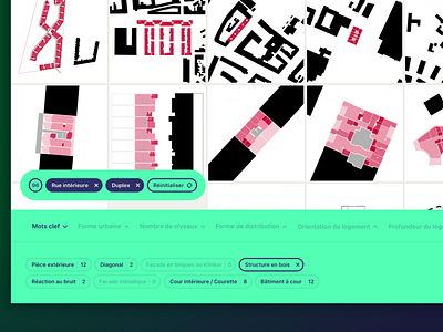Atlas du logement (filter detail) page responsive ui ux web website
