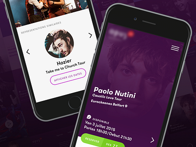Event page responsive band event layout music poster purple responsive shop ticket ui ux website
