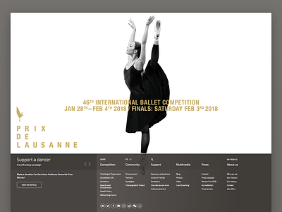 Prix de Lausanne – home with menu home menu news page responsive web website