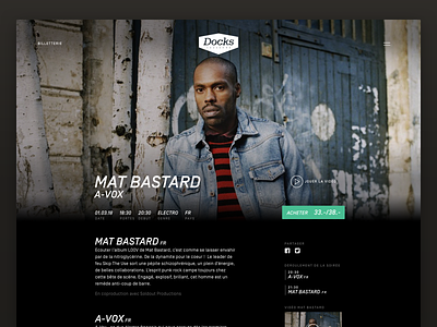 Docks - event buy event music page responsive ui ux website