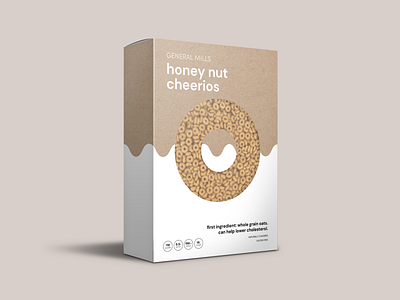 Minimalist Breakfast: Honey Nut Cheerios branding breakfast cereal cheerios design minimalist mockup packaging packaging design packaging mockup