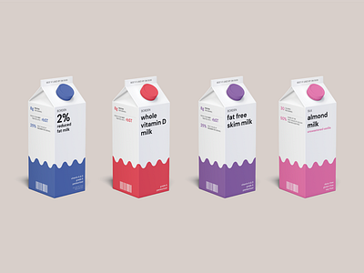 Minimalist Breakfast: Cereal Cartons branding breakfast carton design milk minimalist mockup packaging packaging design packaging mockup