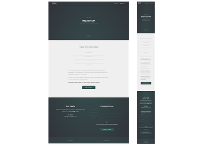 INCACHAIN Company website | Full screen & Mobile view neumorphism responsive web design webdesign