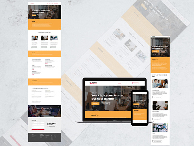 Clean Business Website Design Template by incachain