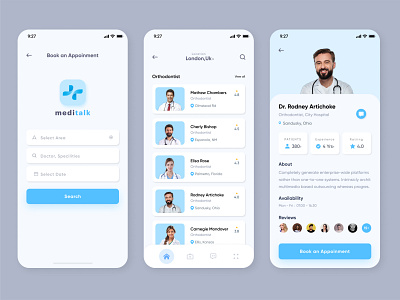 Meditalk _ Doctor Appointment Mobile App booking chat consultation doctor appointment doctor ui design find doctor health app healthcare hospital app incoming call medical app meditalk messaging mobile app patient app ui design