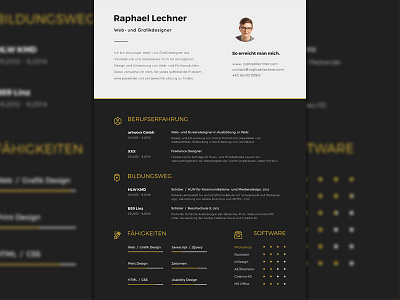 Resume - Sneak Peek portfolio redesign resume website