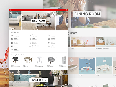 Roomle Catalogue - Tablet Screen bedroom catalogue dining furniture living relaunch room roomle screen tablet uidesign uxdesign