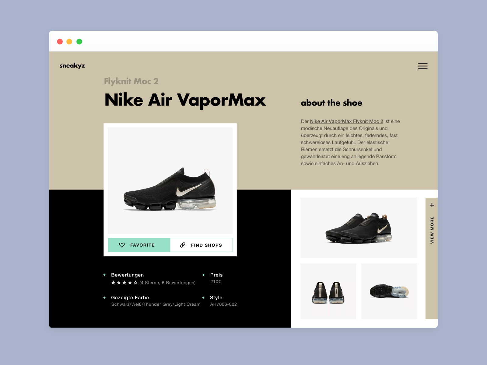 Nike E-Commerce Detail Page - Design 