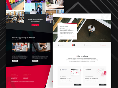 Akarion - Landingpage Website Redesign #02 akarion blockchain startup career section careers page home page landingpage landingpagedesign product page redesign concept redesign web screendesign startup startup branding startup web testimonials webdesign