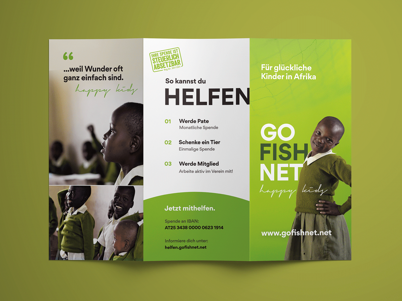 Go FishNet - Trifold Brochure Design charity gofishnet print design print designer pro bono trifold trifold brochure trifold template