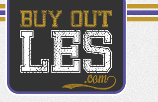 BuyOutLes.com logo purple sports texture web white yellow