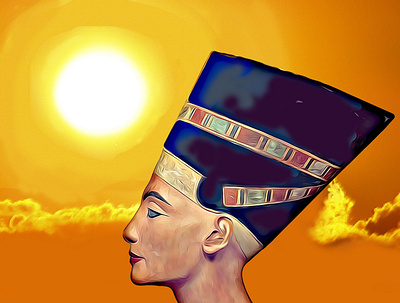 Queen Nefertiti art design graphic design illustration