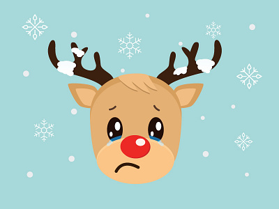 Little Rudolph christmas cute deer deer holiday reindeer rudoph santa help snow wintre