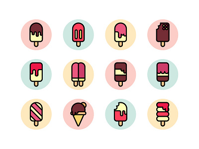 Ice Creams Collection food icons ice cream ice cream icons ice cream stickers icons popsicle sweets sweets icons