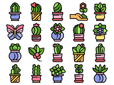 House Flowers Icons