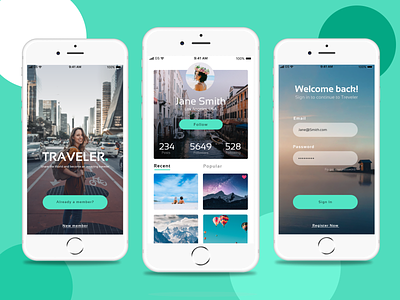 Traveler App Design