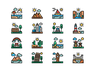 Landscape Icons icon icons icons pack icons set landscape landscape icons