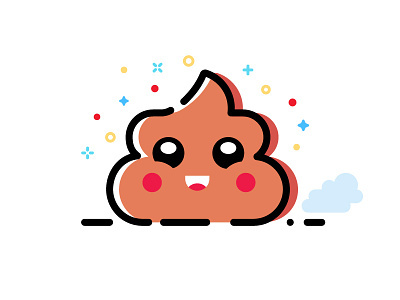 Little Poo cute funny happy icon icons illustration poo pooh poop