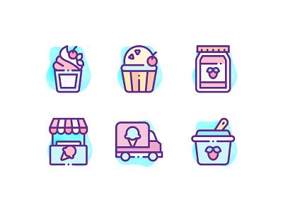 Ice Cream Shop Icons