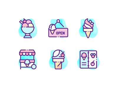 Ice Cream Shop Icons