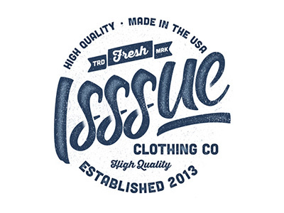 Isssue Round design isssue tshirt typography