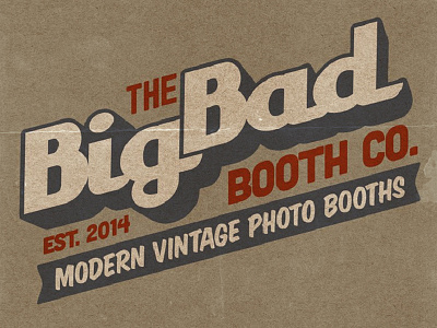 Big Bad Booth Co. Logo logo texture type typography vintage