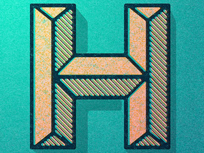 Dribbble H 36daysoftype 36daysoftype h h texture typography vintage