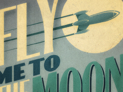 Fly Me design poster typography vintage