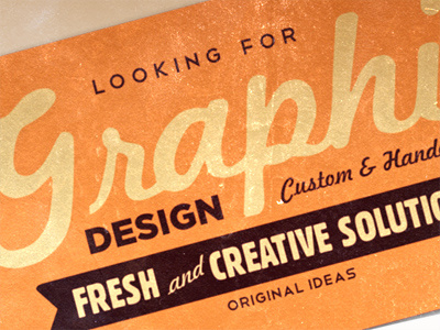 Graphic Promo ad promo typography vintage