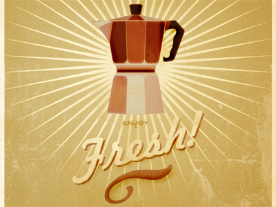 Espresso Poster Dribble espresso gold poster texture type vintage