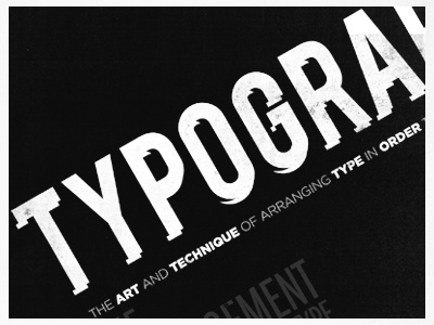 Typography black poster typography white
