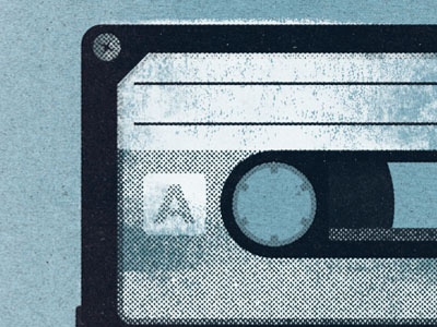 Cassette cassette halftones print retro textures