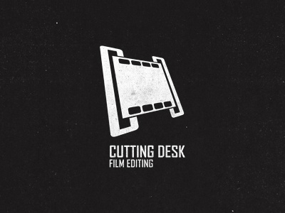 Cutting Desk Logo black logo texture white