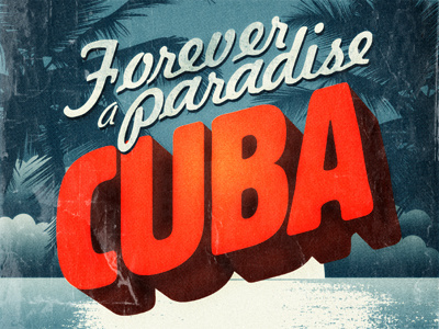 Cuba Poster cuba poster travel tropics type vintage