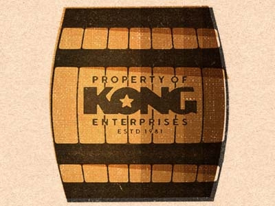 Kong Barrel donkey kong illustration kong textures vector