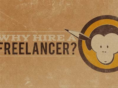 Freelancer freelancer graphic design hire monkey promo textures twentyonecreative