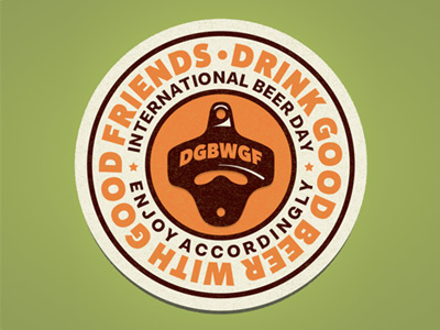 International Beer Day Badge badge beer beer day type vector