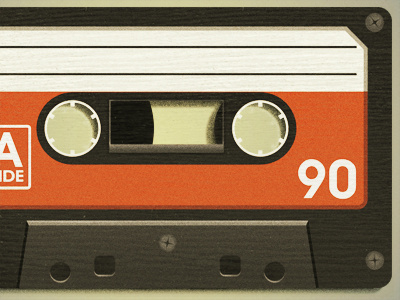 Cassette cassette illustration mixtape music poster retro tape vintage