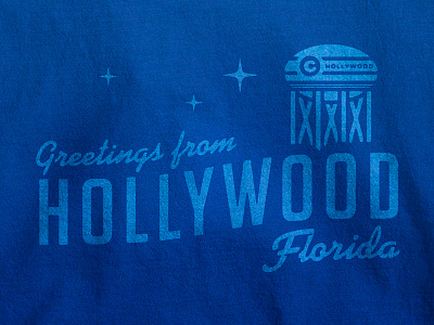 Hollywood Greetings Tee chewy hollywood lockup royal t-shirt tee type typography vintage