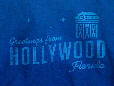 Hollywood Greetings Tee chewy hollywood lockup royal t shirt tee type typography vintage